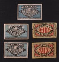 vintage Belgium match box labels Belgian matchbox #017