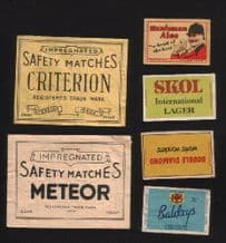 vintage Belgium match box labels Belgian matchbox #037