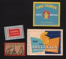 vintage Belgium match box labels Belgian matchbox #834