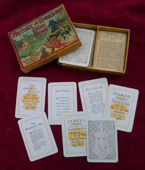 Vintage cards game History of England, Edward  1483 to James the 2 second 1688