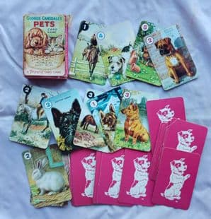 Vintage Cards game Pets by Pepys 1955, terriers,corgi, Dachshund ,  Cats,Ponies,