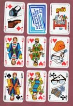 Vintage Collectible Advertising d playing cards courts. Bouw Veili 1977