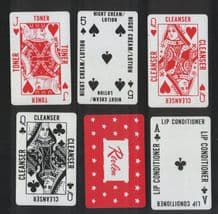 Vintage Collectible Advertising playing card and cards game . Revlon Skincare