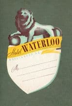 Vintage Collectible Hotel luggage label New Zealand die-cut shaped Lion #329