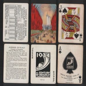 Vintage Collectible playing cards World's Fair Expo  1934