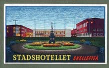 Vintage CollectibleHotel luggage label Sweden very early beautiful art & colours #214