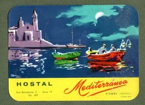 Vintage Hotel luggage label  SPAIN.  #297