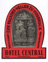 Vintage Hotel luggage labels Austria die-cut unusual design #415