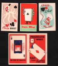 Vintage Playing card whist score cards Gas advertising #020
