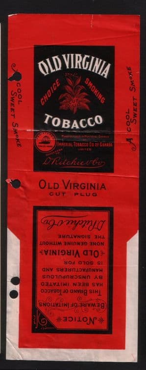 Vintage Rare old cigarette tobacco packet label  #483