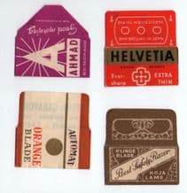 Vintage Razor Blade Wrappers Lamette da barba Lame de rasoir #458
