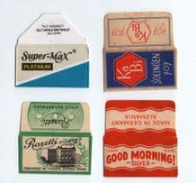 Vintage Razor Blade Wrappers Lamette da barba Lame de rasoir #528