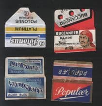 Vintage Razor Blade Wrappers Lamette da barba Rasierklinge #866