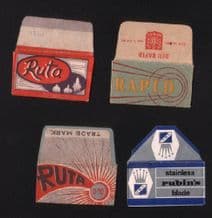 Vintege Razor Blade Wrappers Lamette da barba #316