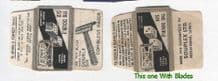 Vintege Razor Blade Wrappers Lamette da barba Lame de rasoir #506