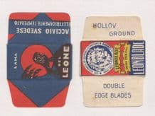 Vintege Razor Blade Wrappers Lamette da barba Lion #243