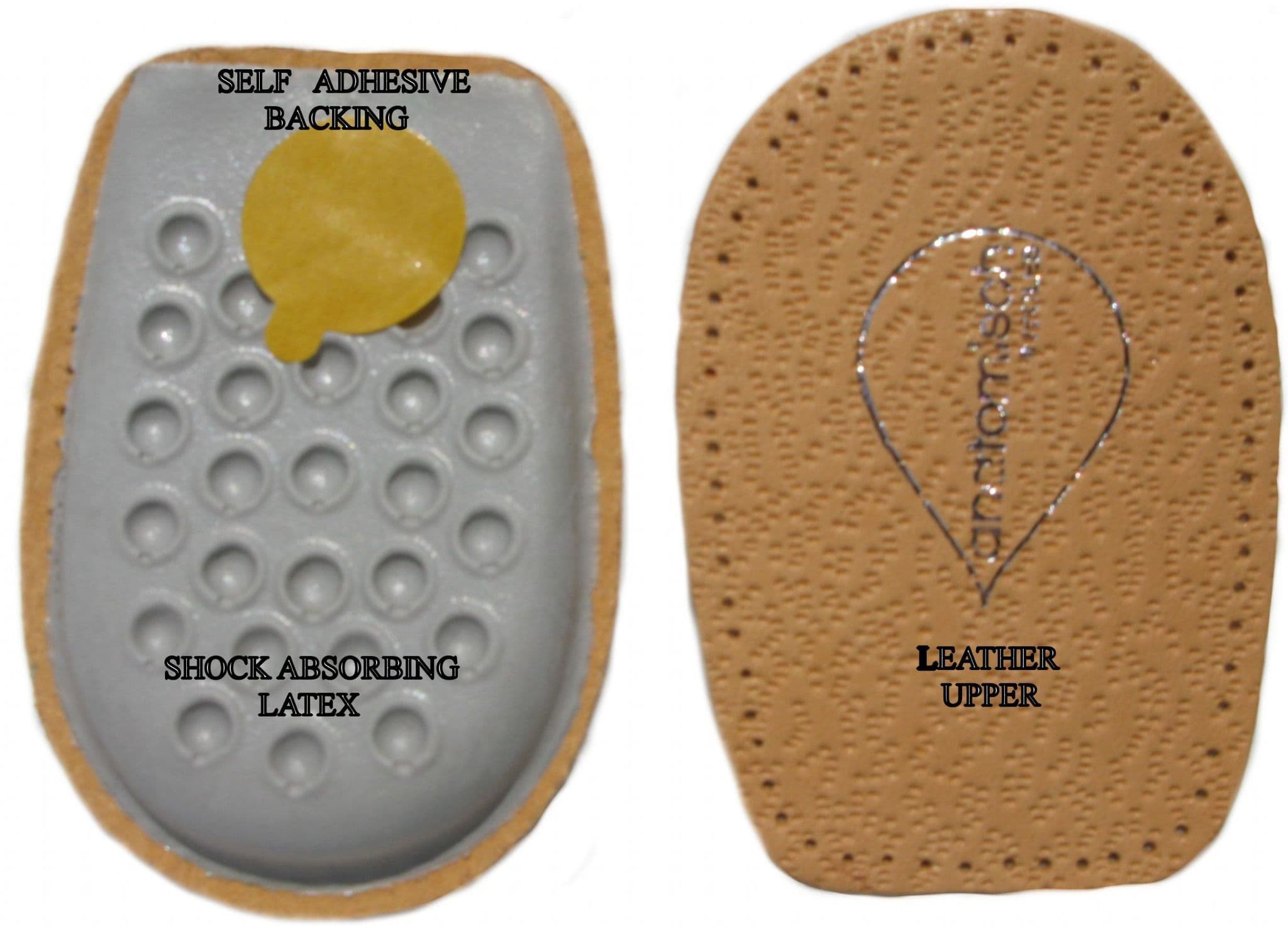 Cushion Heel Pads Leather Upper
