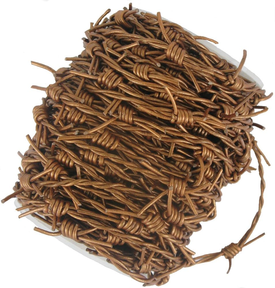 Leather fake barbed wire Copper Coloured