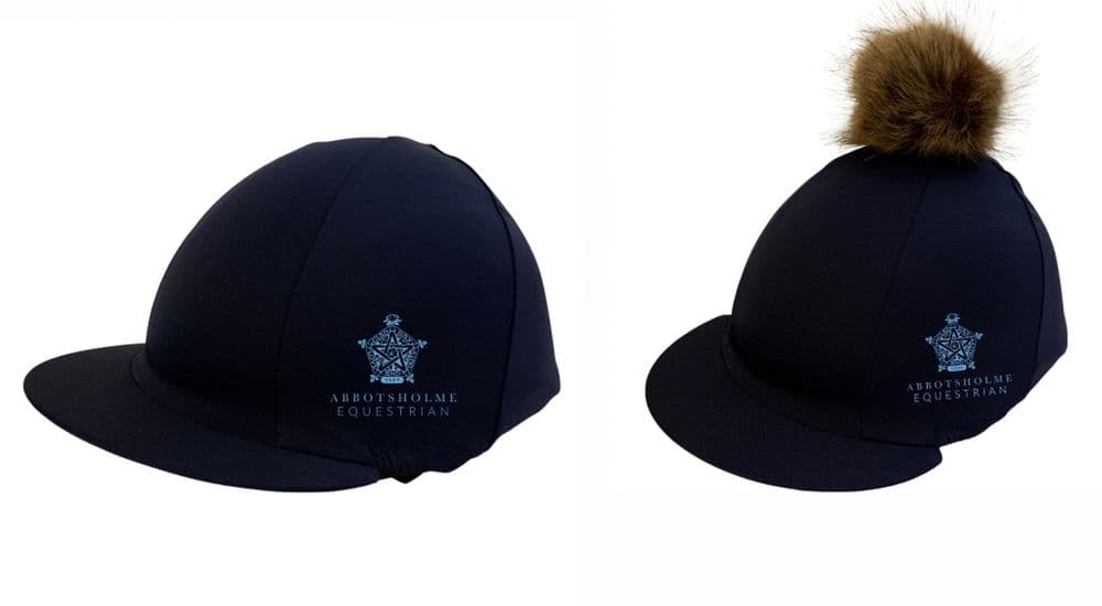 Abbotsholme School Navy Lycra Hat Silk with Optional Pompom