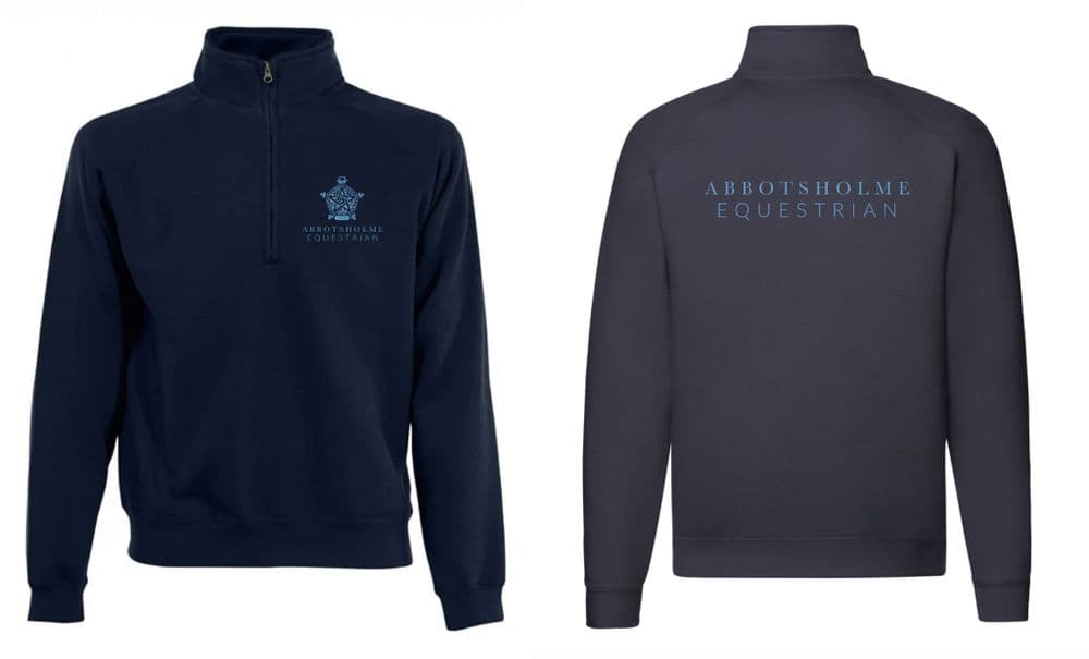 Abbotsholme School Navy Quarter Zip Sweatshirt - SS830