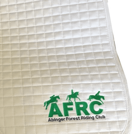 Abinger Forest RC White Dressage Saddlecloths