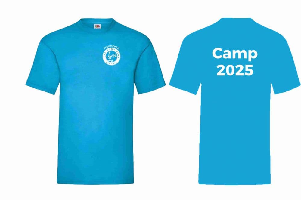 ADULT Azure Flamstead CAMP 25 T Shirt. SS030