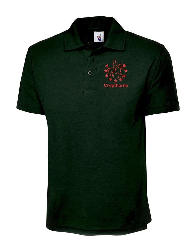 ADULT Cropthorne & Evesham Vale Bottle Green Polo Shirt UC101