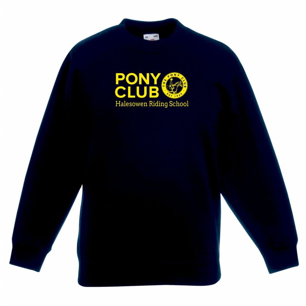 Adult "Halesowen Riding School" Pony Club Navy Sweatshirt UX3