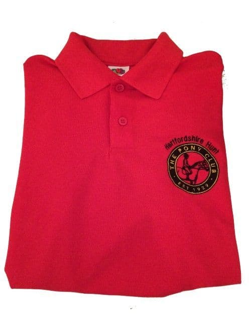 ADULT Herts Hunt Red Polo Shirt