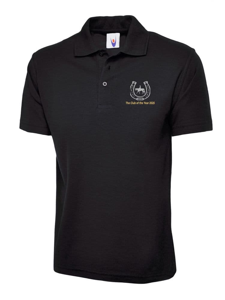 ADULT Ladies Fit Monday Riders Black Polo Shirt - UC106