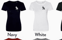 Adult Ladies Organic Tee Shirt Here4Horses EA01F