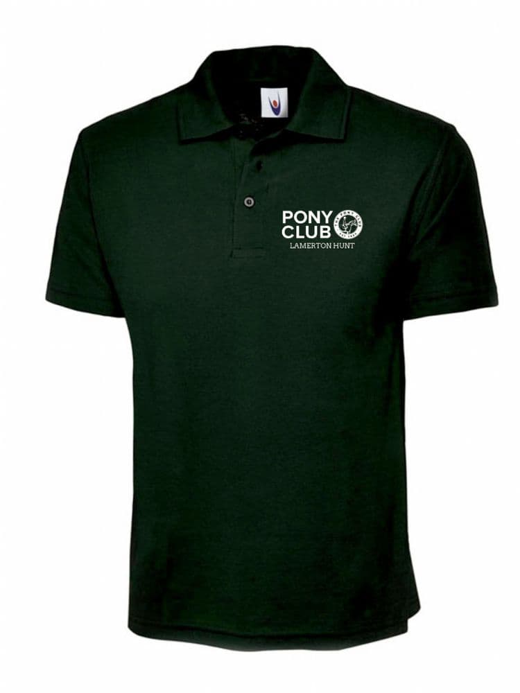 ADULT Lamerton Pony Club Bottle Green Polo Shirt UC101
