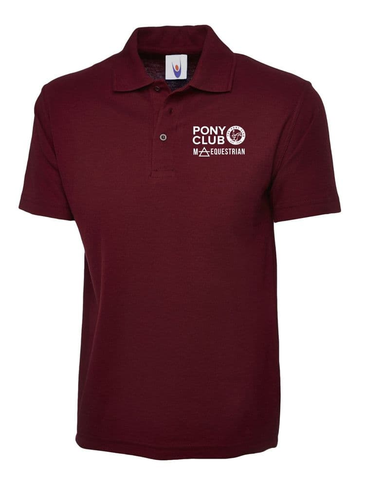 ADULT MA Equestrian Maroon Polo Shirt - UC101