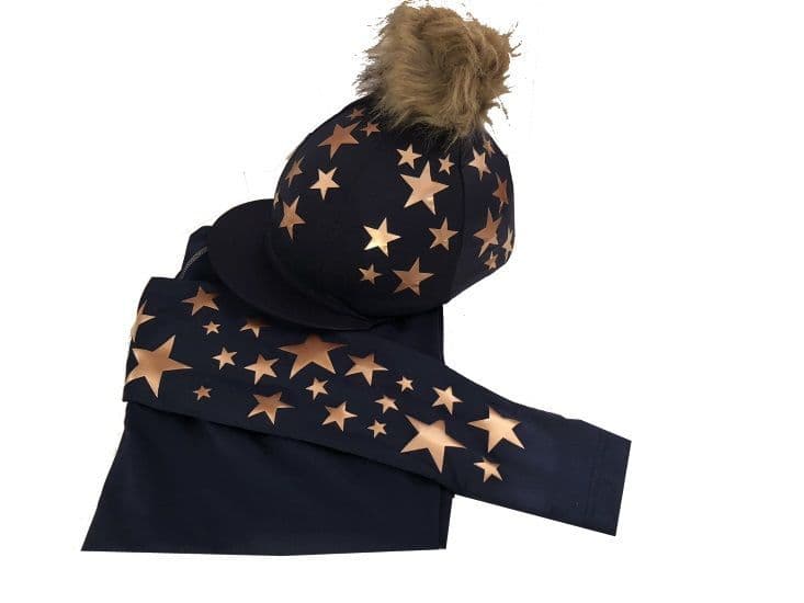 Adult's Brecon & Talybont PC Navy/Rose Gold Base Layer &  Hat Silk