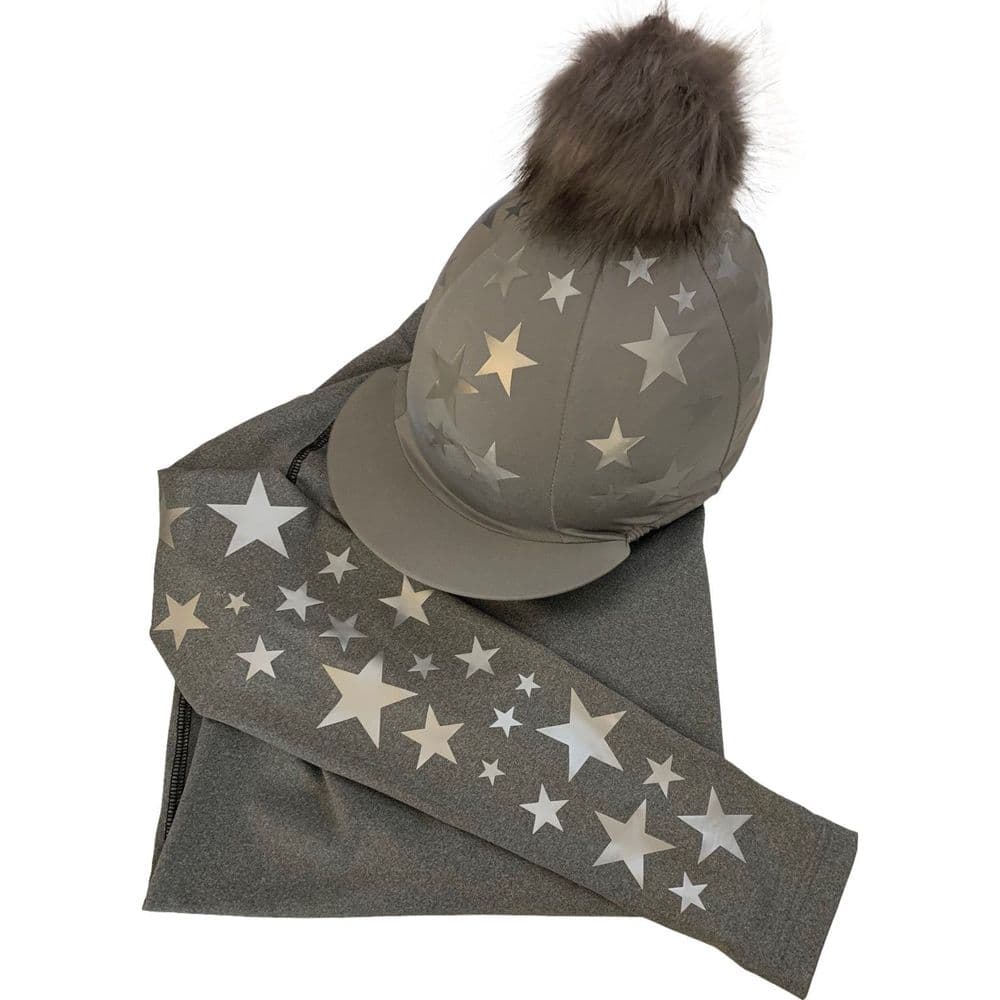 Adult's Grey and Silver  Rhino Base Layer & Hat Silk