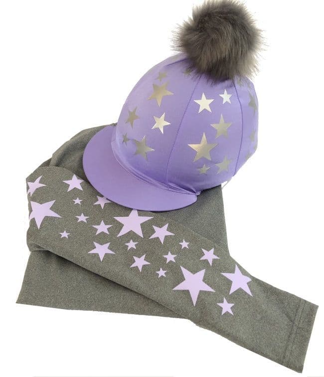Adult's Lilac and Silver Grey Rhino Base Layer & Hat Silk