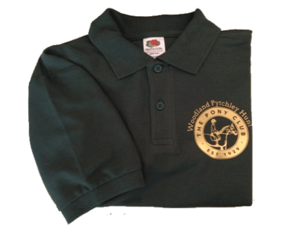 ADULT Woodland Pytchley Hunt Branch Bottle Green Polo Shirt UC101