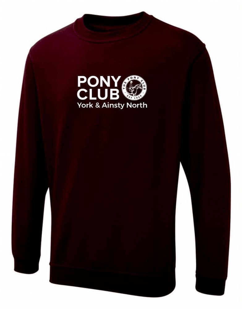 Adult York & Ainsty Burgundy Sweatshirt Ux3
