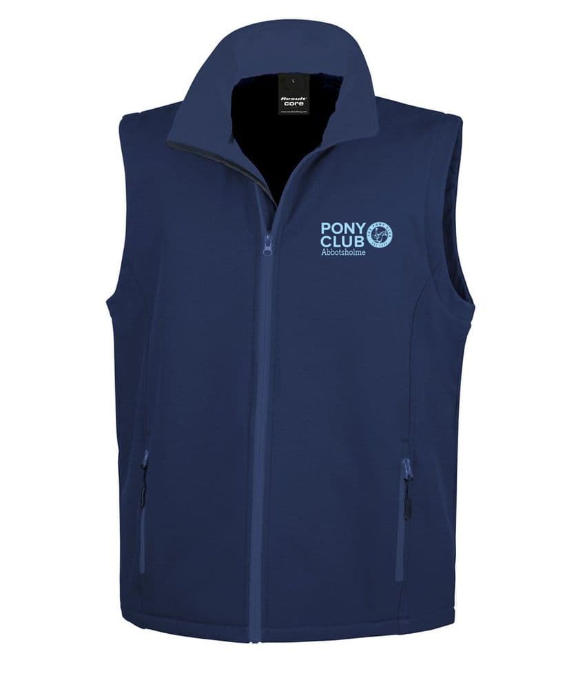 ADULTS Abbotsholme Pony Club Soft-shell Gilet - RG154