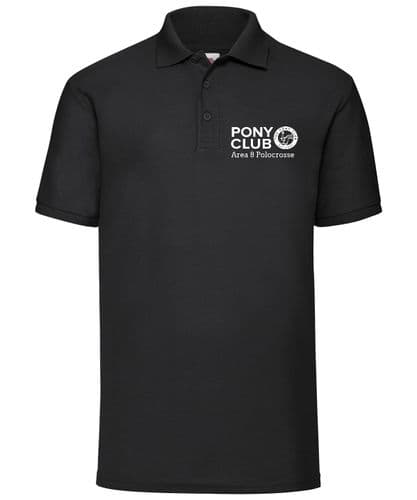 Adults Area 8 Polocrosse Polo Shirt - Black