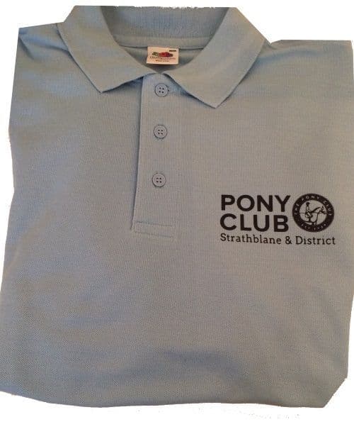 Adults Baby Blue Polo Strathblane & District Pony Club