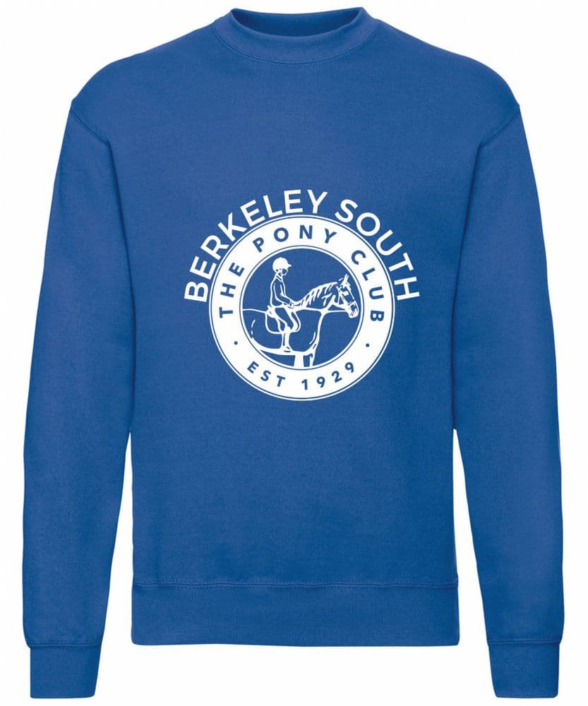 Adults Berkeley South Pony Club Royal Blue Sweatshirt UX3