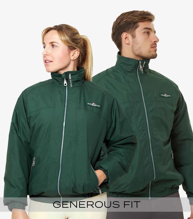 Adults Berwyn & Dee Green Premier Equine Pro Rider Unisex Waterproof Riding Jacket