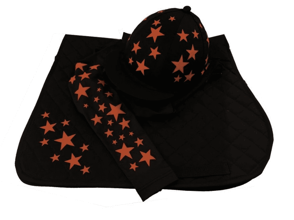 Adults Black/Orange Stars Base Layer Cross Country Colours
