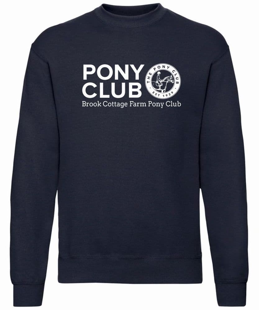 Adults Brook Cottage Farm Navy Sweatshirt UX3