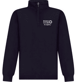 Adults Burghley PC  CAMP  Navy Quarter Zip Tracksuit top LV874