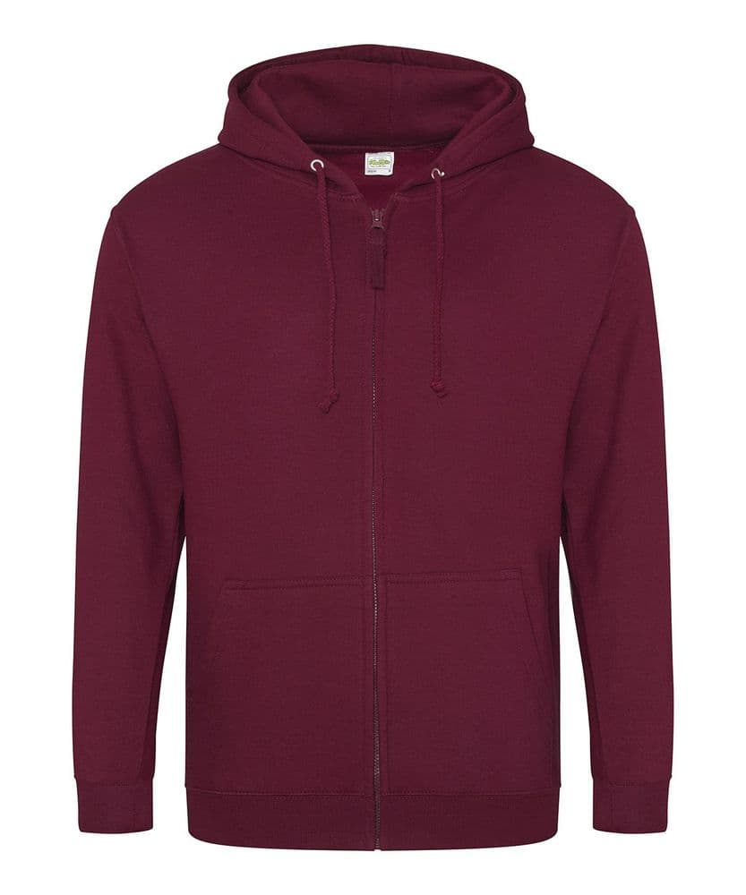 Adults Burgundy Red Piece Equestrian Stables Full Zip Hoodie