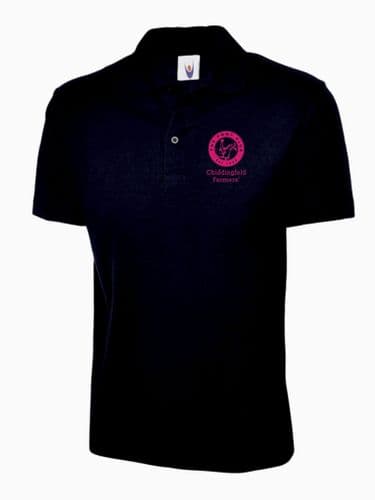 Adults Chiddingfold Farmers Navy Blue Polo UC101