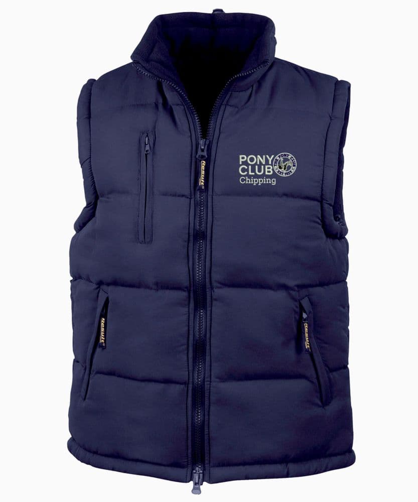 Adults Chipping PC Navy Blue Padded Gilet RE88