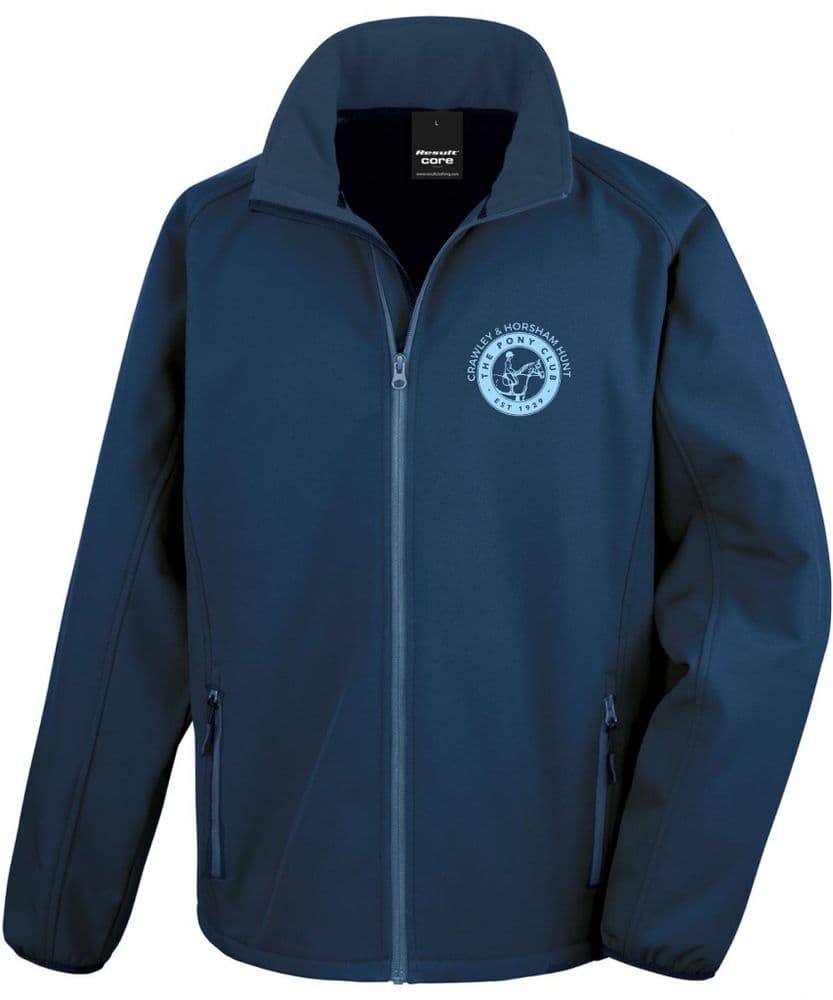 Adults Crawley & Horsham Hunt PC Navy Softshell Jacket - R231M